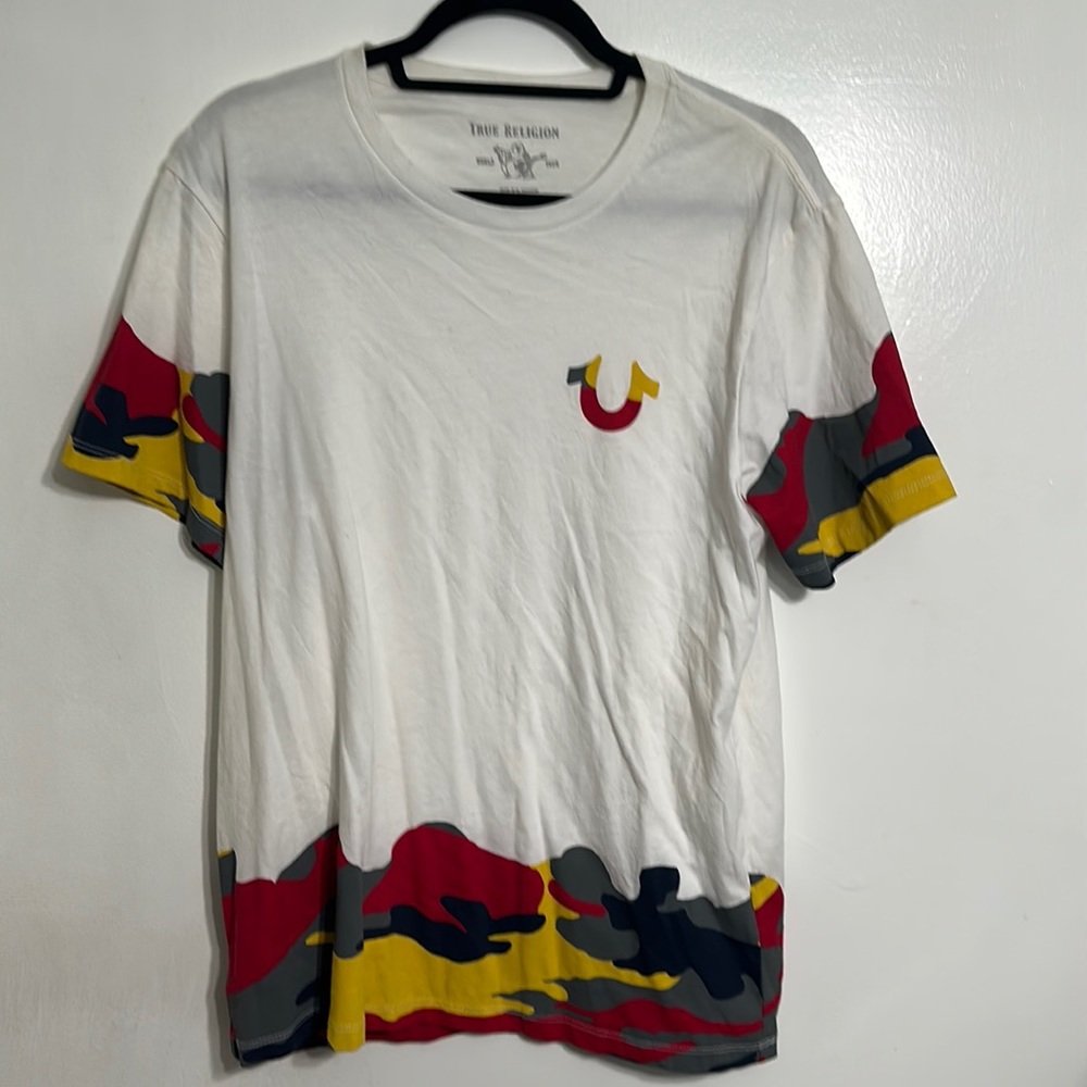 True religion white Camo tee